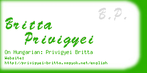 britta privigyei business card